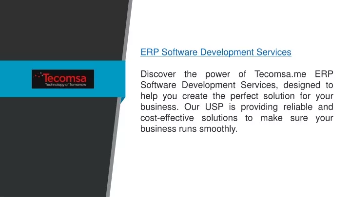 erp software development services discover