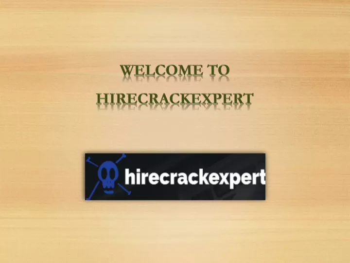 welcome to hirecrackexpert