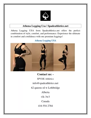 Athena Legging Usa  Spadeathletics.net