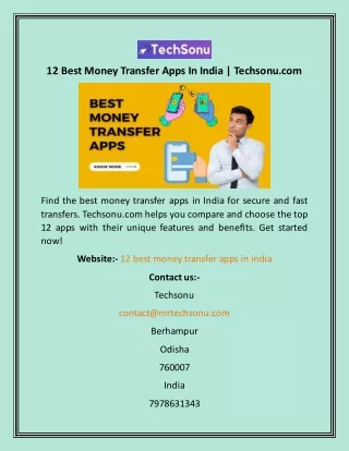 12 best money transfer apps in india techsonu com