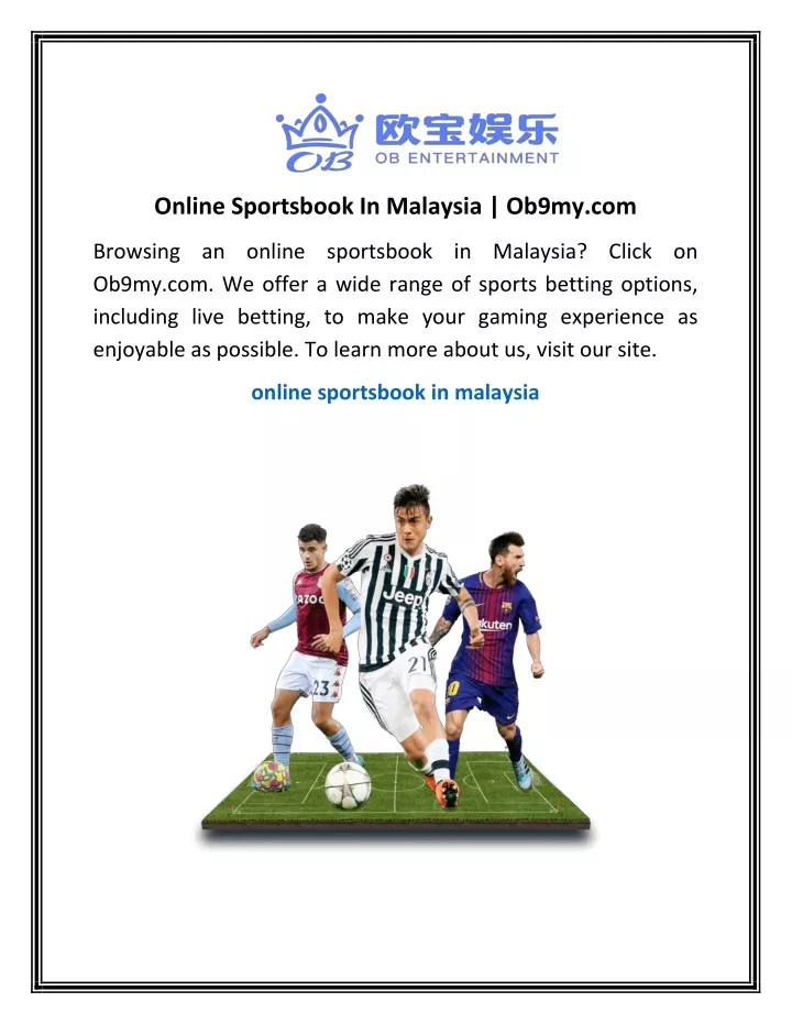 online sportsbook in malaysia ob9my com