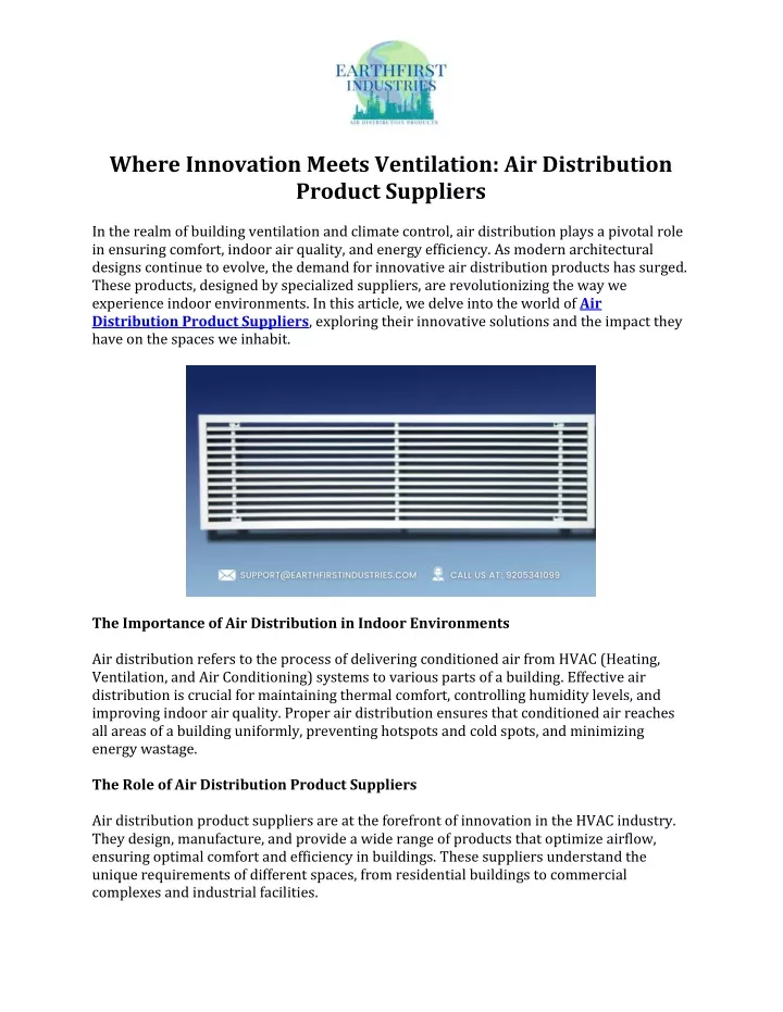 where innovation meets ventilation