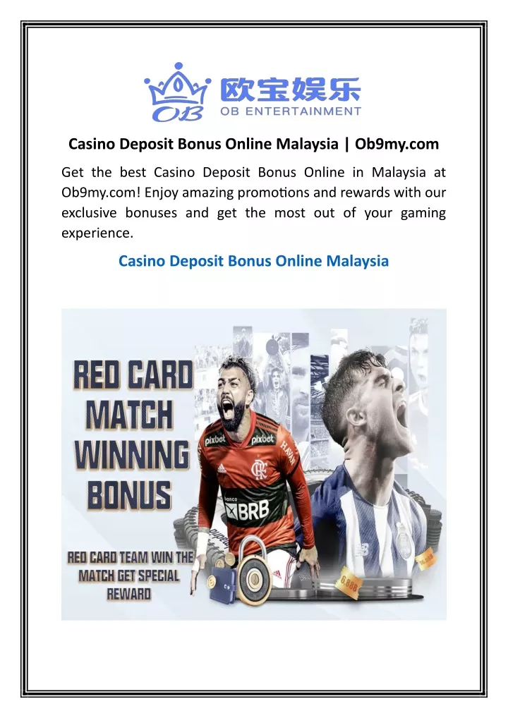 casino deposit bonus online malaysia ob9my com