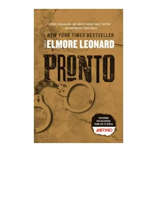 kindle book Pronto: A Novel (Raylan Givens Book 1)