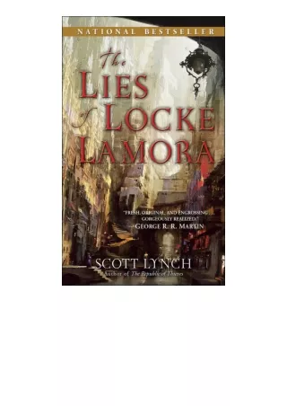 download pdf The Lies of Locke Lamora (Gentleman Bastards, Book 1)