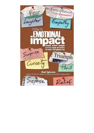 ebook download Writing for emotional impact : advanced dramatic techniques to attract, engage, and fascinate the reader