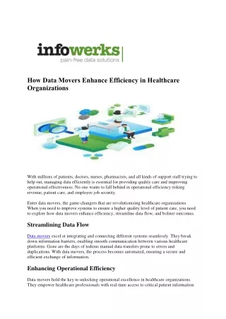 How Data Movers Enhance Efficiency in Healthcare Organizations