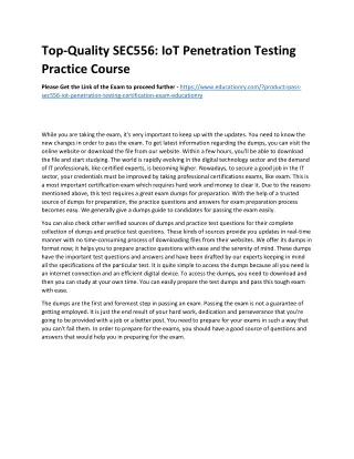 top quality sec556 iot penetration testing