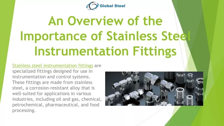 an overview of t he importance of stainless steel instrumentation fittings