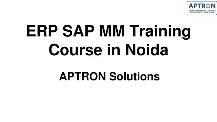 erp sap mm training course in noida