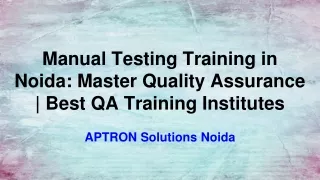 manual testing training in noida master quality assurance best qa training institutes