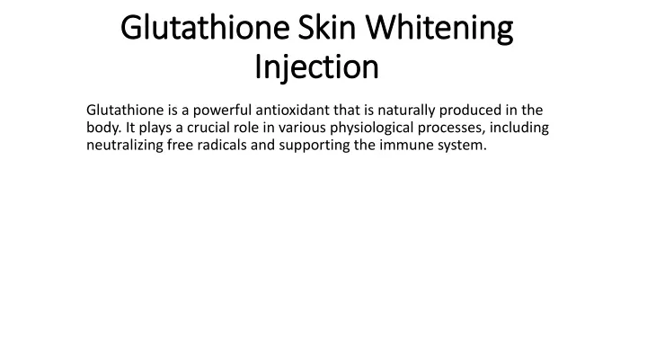 glutathione skin whitening glutathione skin