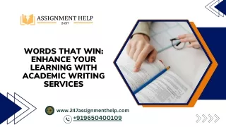 Words That Win Enhance Your Learning with Academic Writing Services