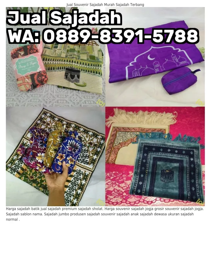 jual souvenir sajadah murah sajadah terbang