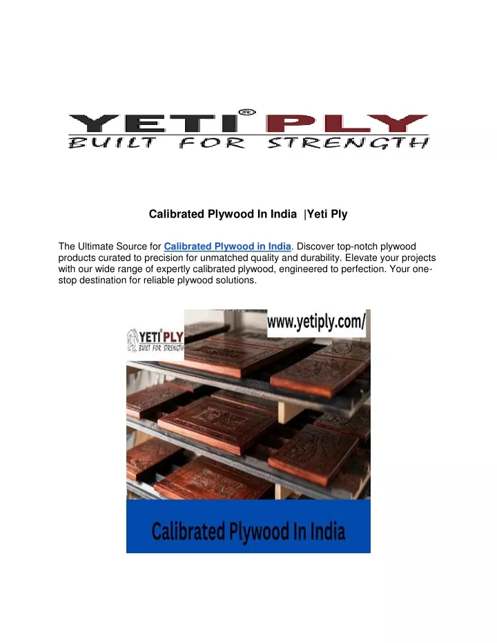 calibrated plywood in india yeti ply