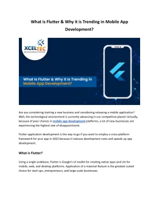 What is Flutter & Why it is Trending in Mobile App Development_
