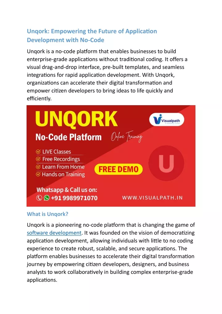 unqork empowering the future of application