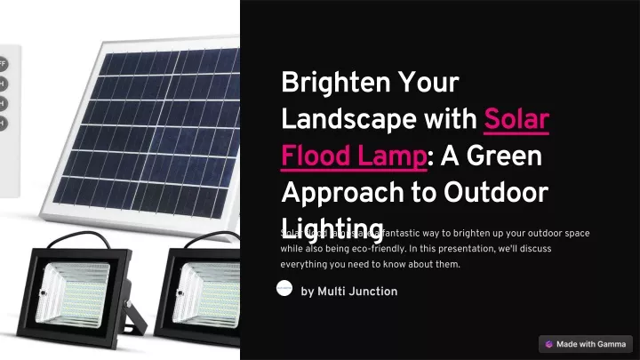 brighten your landscape with solar flood lamp