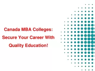 Canada MBA Colleges_ Secure Your Career With Quality Education!