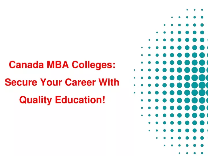 canada mba colleges secure your career with
