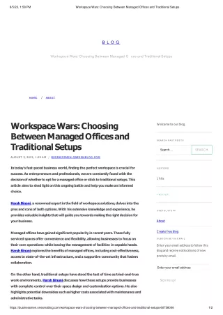 Workspace Wars_ Choosing Between Managed Offices and Traditional Setups