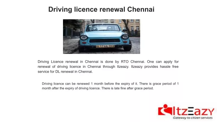 driving licence renewal chennai