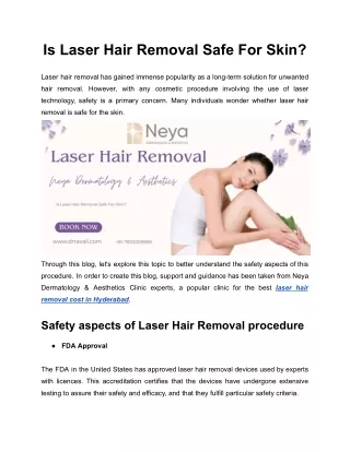Is Laser Hair Removal Safe For Skin