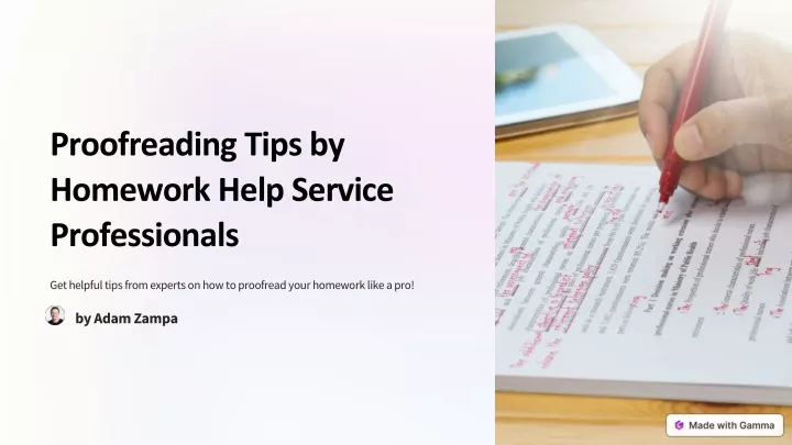 proofreading tips by homework help service