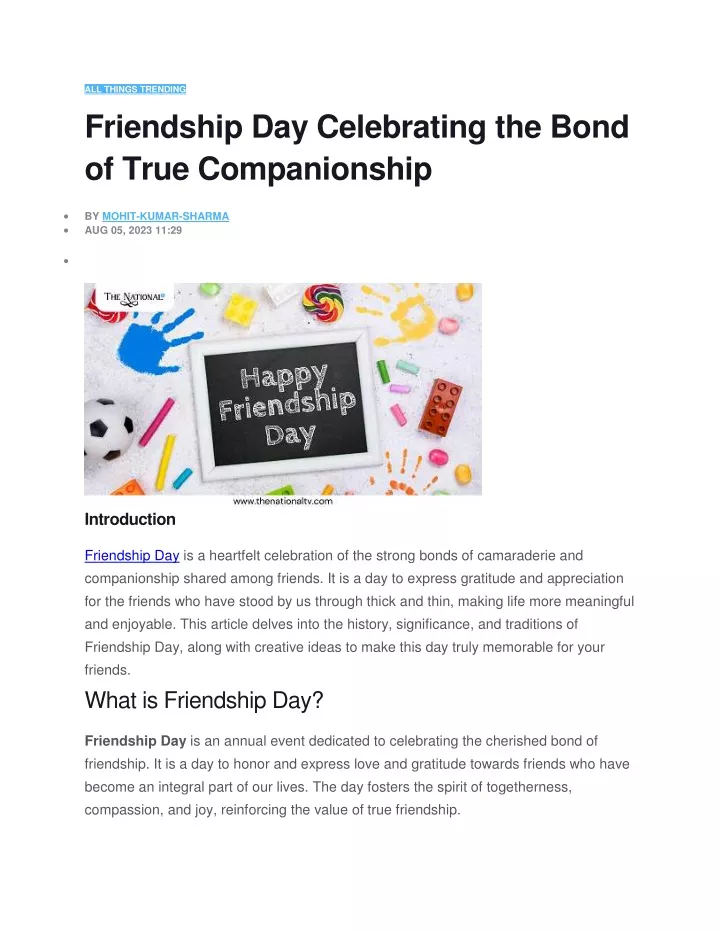 all things trending friendship day celebrating