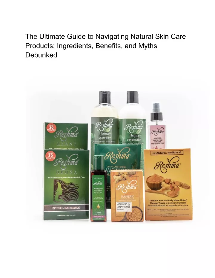 PPT - The Ultimate Guide to Navigating Natural Skin Care Products PowerPoint Presentation - ID 