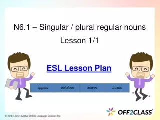 Singular And Plural Regular Nouns – Free ESL Lesson Plan