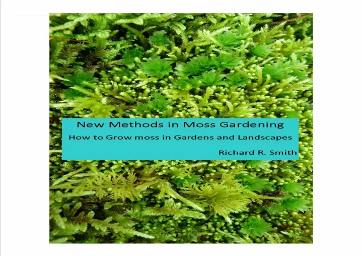 new methods in moss gardening download pdf read