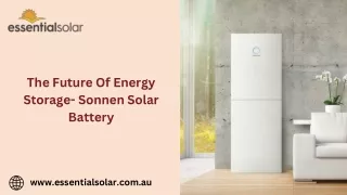 The Future of Energy Storage - Sonnen Solar Battery