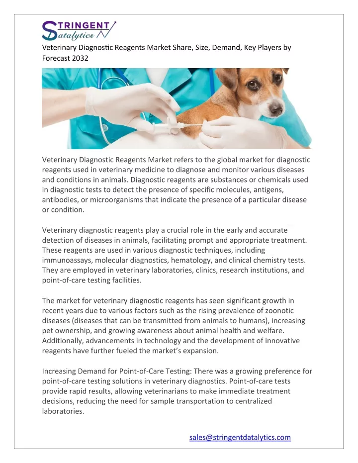 veterinary diagnostic reagents market share size