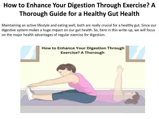 How Exercise Can Improve Digestion The Gut in Steps