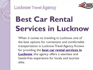 Best Car Rental Services in Lucknow