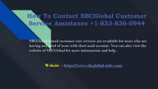 How to Connect with SBCGlobal Customer Service +1-877-422-4489