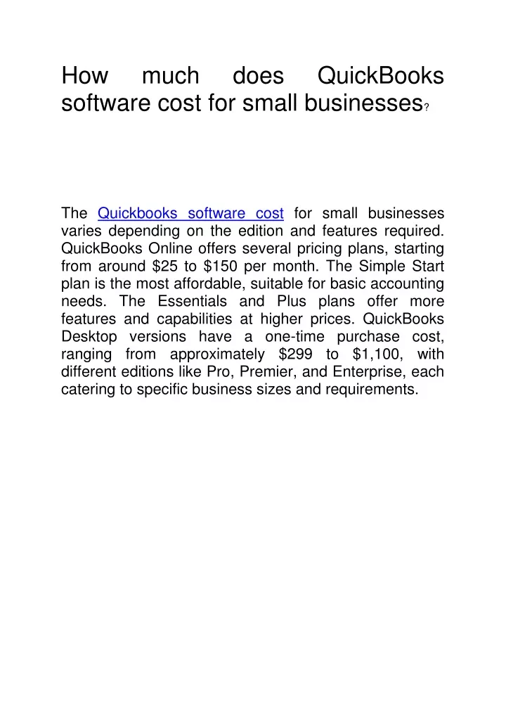 how software cost for small businesses
