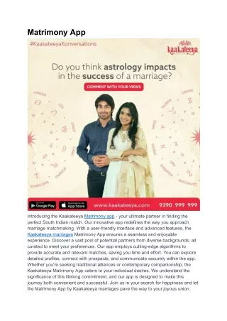 matrimony app