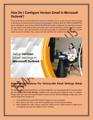 How Do I Configure Verizon Email in Microsoft Outlook