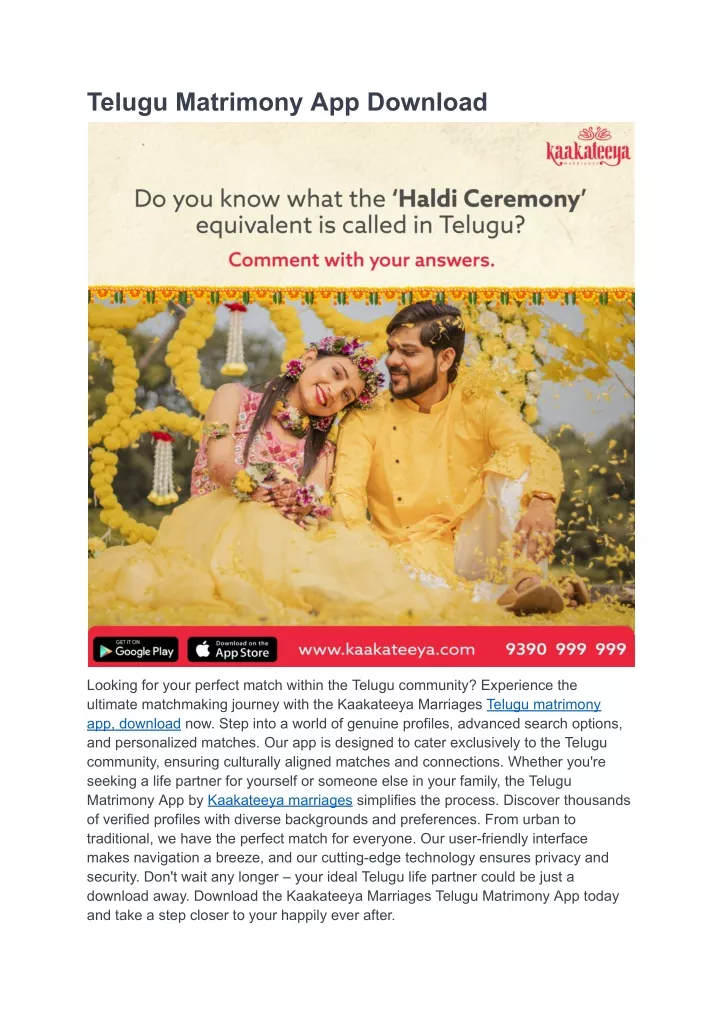telugu matrimony app download