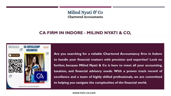 ca firm in indore milind nyati co