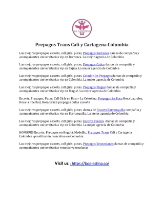 Prepagos Trans Cali y Cartagena Colombia