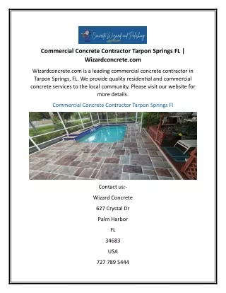 commercial concrete contractor tarpon springs