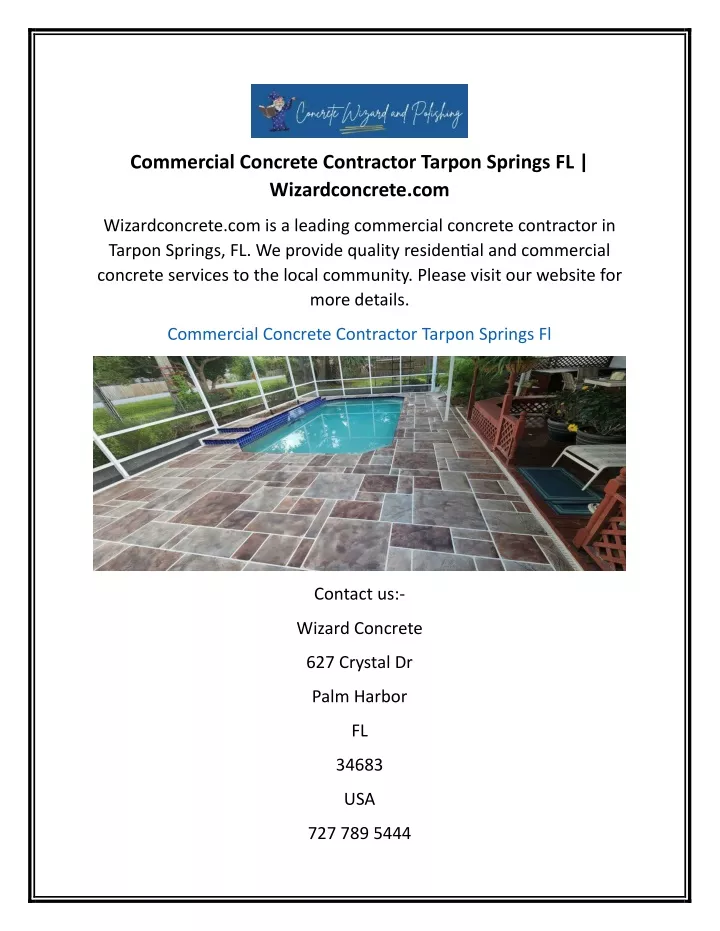 commercial concrete contractor tarpon springs