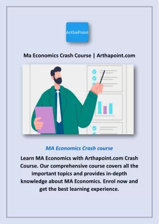 Ma Economics Crash Course | Arthapoint.com