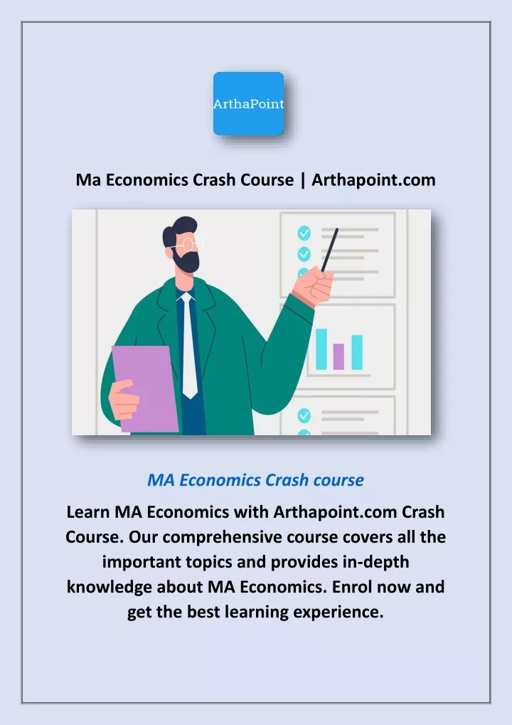 ma economics crash course arthapoint com