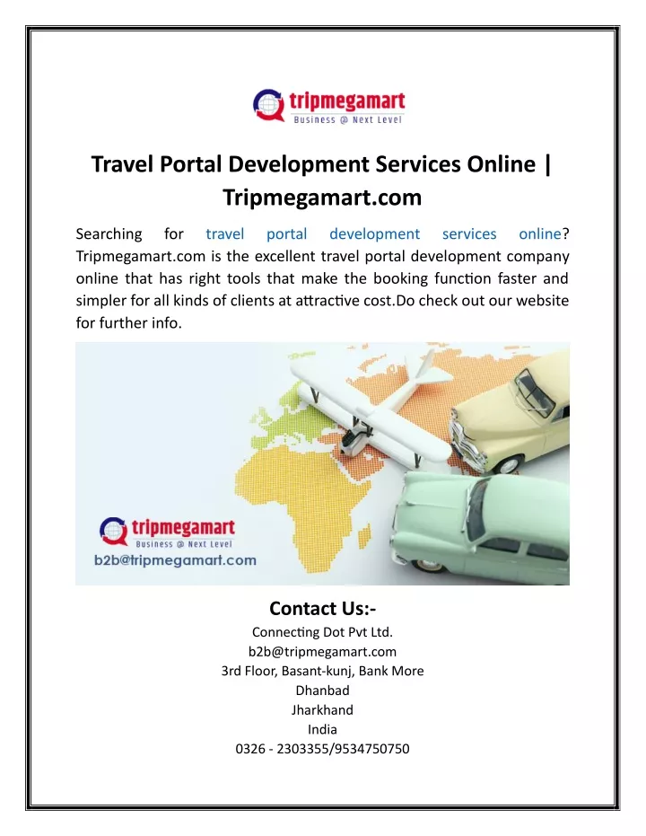 travel portal development services online