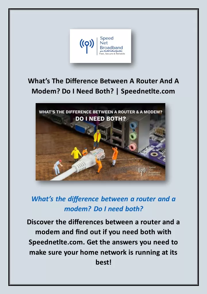 what s the difference between a router