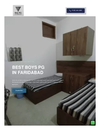 Best Boys PG In Faridabad-Raj PG